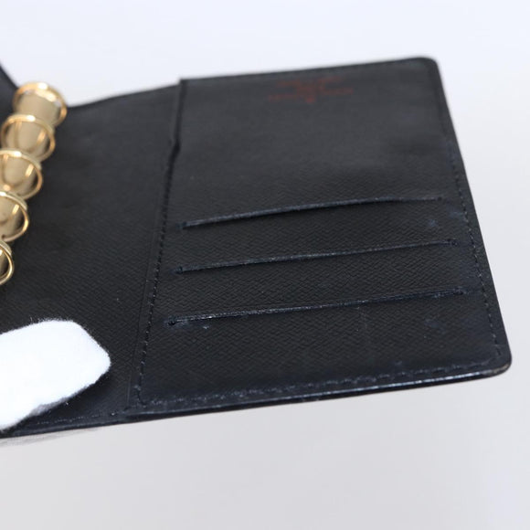 LOUIS VUITTON Epi Agenda PM Day Planner Cover Black R20052 LV Auth BA8370