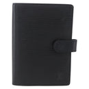 LOUIS VUITTON Epi Agenda PM Day Planner Cover Black R20052 LV Auth BA8370-2