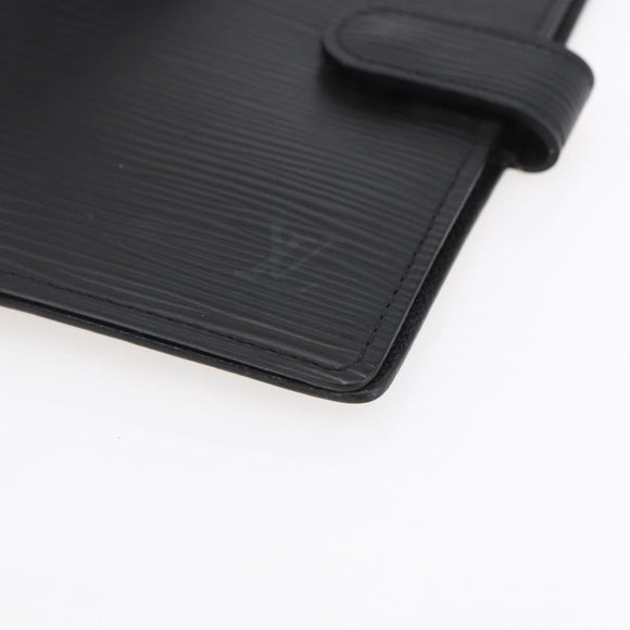 LOUIS VUITTON Epi Agenda PM Day Planner Cover Black R20052 LV Auth BA8370