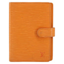LOUIS VUITTON Epi Agenda PM Day Planner Cover Orange Mandarin R2005H Auth BA8371-2