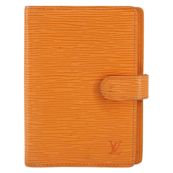 LOUIS VUITTON Epi Agenda PM Day Planner Cover Orange Mandarin R2005H Auth BA8371