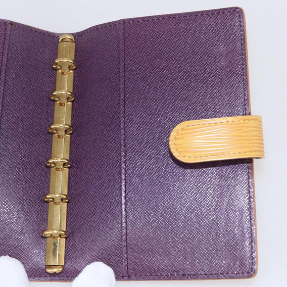 LOUIS VUITTON Epi Agenda PM Day Planner Cover Yellow R20059 LV Auth BA8372