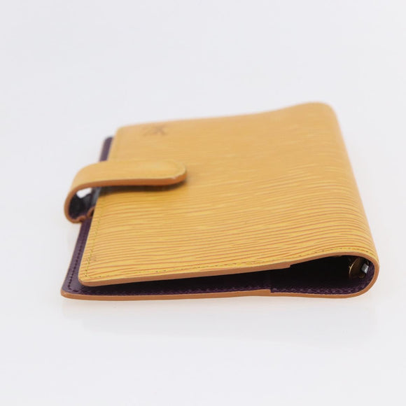 LOUIS VUITTON Epi Agenda PM Day Planner Cover Yellow R20059 LV Auth BA8372