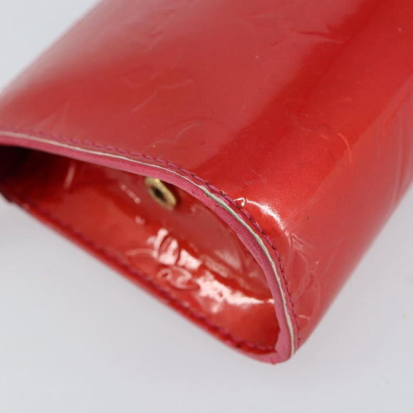 LOUIS VUITTON Vernis Trousse Cosmetic Pouch Pink Rose Pop M93647 LV Auth BA8375