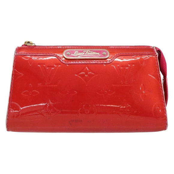 LOUIS VUITTON Vernis Trousse Cosmetic Pouch Pink Rose Pop M93647 LV Auth BA8375