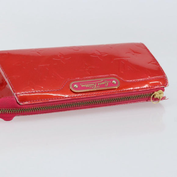 LOUIS VUITTON Vernis Trousse Cosmetic Pouch Pink Rose Pop M93647 LV Auth BA8375