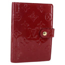 LOUIS VUITTON Vernis Agenda PM Day Planner Cover Rouge R21003 LV Auth BA8376-1