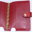 LOUIS VUITTON Vernis Agenda PM Day Planner Cover Rouge R21003 LV Auth BA8376-20