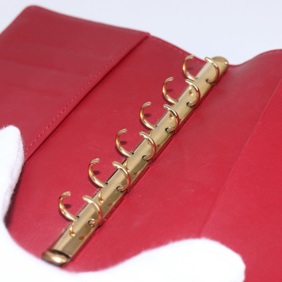LOUIS VUITTON Vernis Agenda PM Day Planner Cover Rouge R21003 LV Auth BA8376