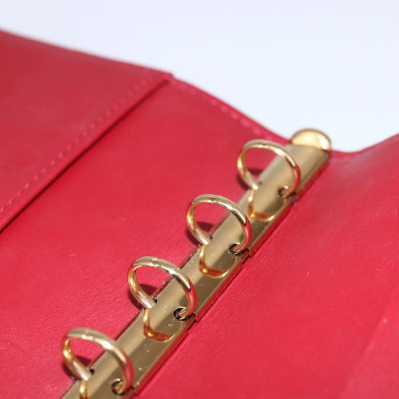 LOUIS VUITTON Vernis Agenda PM Day Planner Cover Rouge R21003 LV Auth BA8376