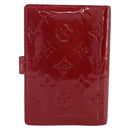 LOUIS VUITTON Vernis Agenda PM Day Planner Cover Rouge R21003 LV Auth BA8376-2