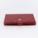 LOUIS VUITTON Vernis Agenda PM Day Planner Cover Rouge R21003 LV Auth BA8376-3