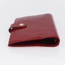 LOUIS VUITTON Vernis Agenda PM Day Planner Cover Rouge R21003 LV Auth BA8376-5