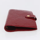 LOUIS VUITTON Vernis Agenda PM Day Planner Cover Rouge R21003 LV Auth BA8376-6