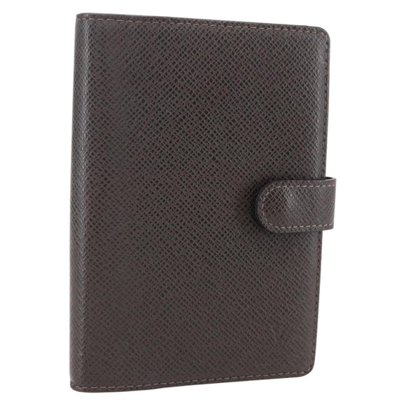 LOUIS VUITTON Taiga Agenda PM Day Planner Cover Grizzly R20434 LV Auth BA8378