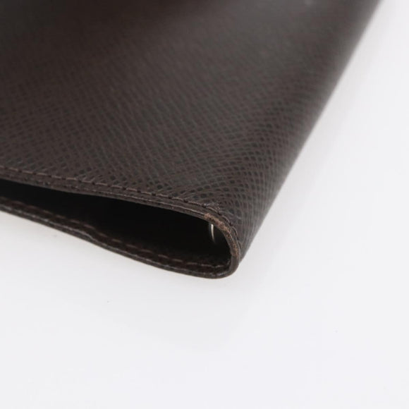 LOUIS VUITTON Taiga Agenda PM Day Planner Cover Grizzly R20434 LV Auth BA8378