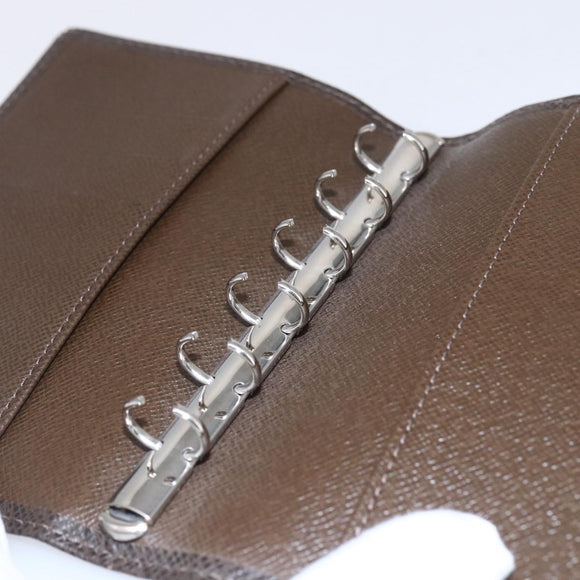 LOUIS VUITTON Taiga Agenda PM Day Planner Cover Grizzly R20434 LV Auth BA8378