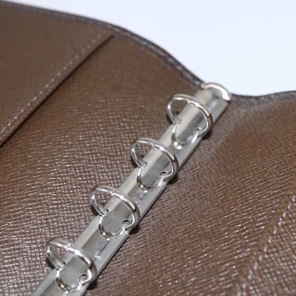 LOUIS VUITTON Taiga Agenda PM Day Planner Cover Grizzly R20434 LV Auth BA8378