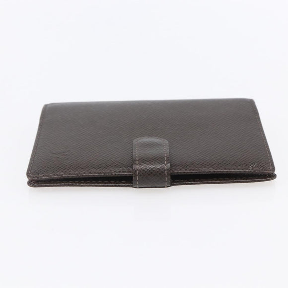 LOUIS VUITTON Taiga Agenda PM Day Planner Cover Grizzly R20434 LV Auth BA8378