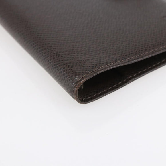 LOUIS VUITTON Taiga Agenda PM Day Planner Cover Grizzly R20434 LV Auth BA8378