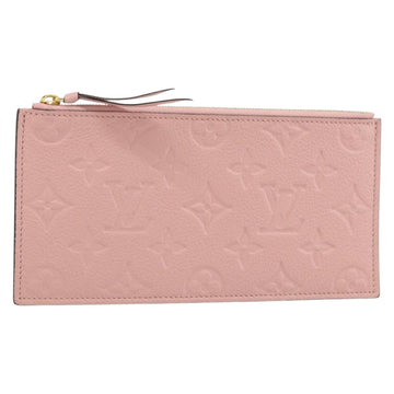 LOUIS VUITTON Monogram Empreinte Portefeuille Clemence Pouch Pink LV Auth BA8379