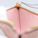 LOUIS VUITTON Monogram Empreinte Portefeuille Clemence Pouch Pink LV Auth BA8379-11