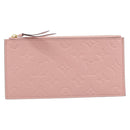 LOUIS VUITTON Monogram Empreinte Portefeuille Clemence Pouch Pink LV Auth BA8379-13
