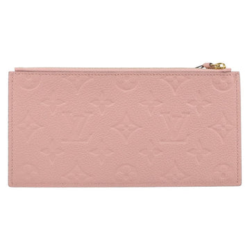 LOUIS VUITTON Monogram Empreinte Portefeuille Clemence Pouch Pink LV Auth BA8379 - 0