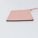 LOUIS VUITTON Monogram Empreinte Portefeuille Clemence Pouch Pink LV Auth BA8379-3
