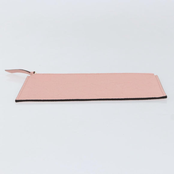 LOUIS VUITTON Monogram Empreinte Portefeuille Clemence Pouch Pink LV Auth BA8379