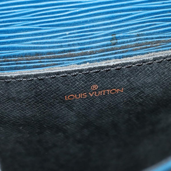 LOUIS VUITTON Epi Saint Cloud PM Shoulder Bag Blue M52195 LV Auth BA838