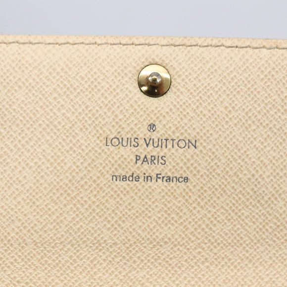 LOUIS VUITTON Damier Azur Portefeuille Sarah Long Wallet N61735 LV Auth BA8380