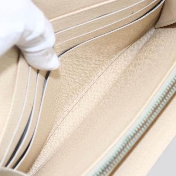 LOUIS VUITTON Damier Azur Portefeuille Sarah Long Wallet N61735 LV Auth BA8380