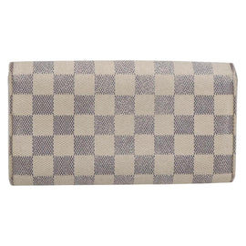LOUIS VUITTON Damier Azur Portefeuille Sarah Long Wallet N61735 LV Auth BA8380 - 0