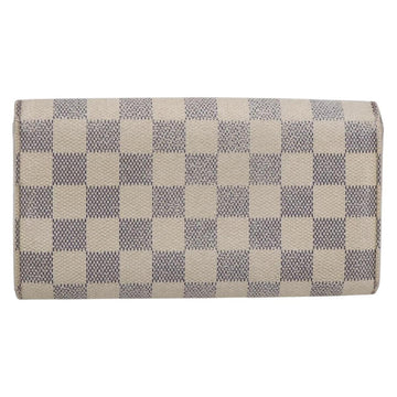 LOUIS VUITTON Damier Azur Portefeuille Sarah Long Wallet N61735 LV Auth BA8380 - 0