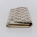 LOUIS VUITTON Damier Azur Portefeuille Sarah Long Wallet N61735 LV Auth BA8380-4