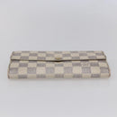 LOUIS VUITTON Damier Azur Portefeuille Sarah Long Wallet N61735 LV Auth BA8380-6