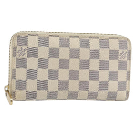 LOUIS VUITTON Damier Azur Zippy Wallet Long Wallet N60019 LV Auth BA8381