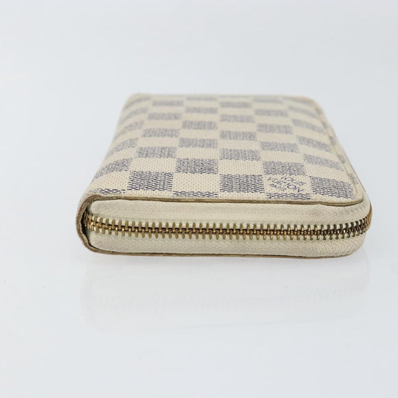 LOUIS VUITTON Damier Azur Zippy Wallet Long Wallet N60019 LV Auth BA8381