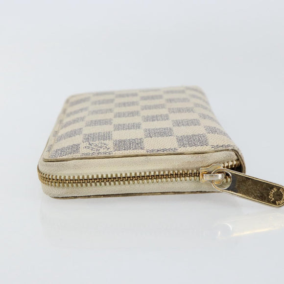 LOUIS VUITTON Damier Azur Zippy Wallet Long Wallet N60019 LV Auth BA8381