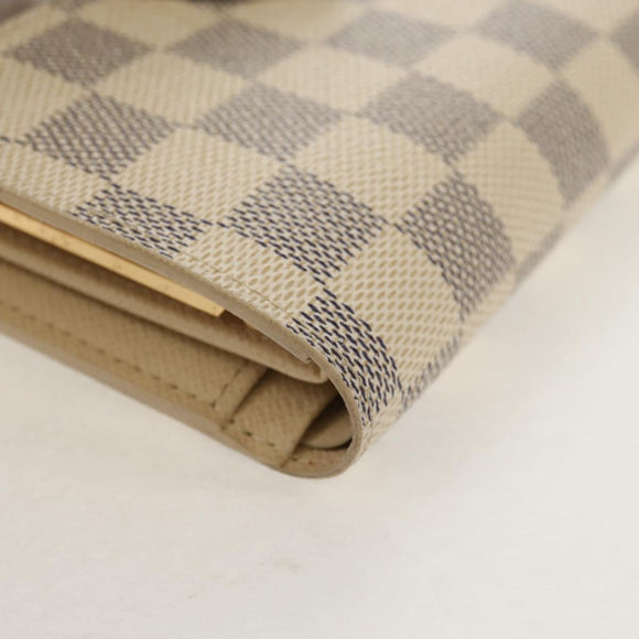 LOUIS VUITTON Damier Azur Portefeuille Viennois Wallet N61676 LV Auth BA8382V