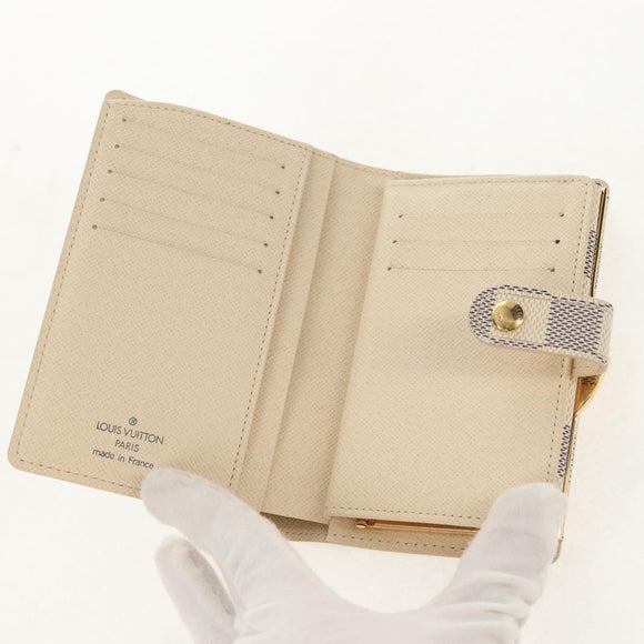 LOUIS VUITTON Damier Azur Portefeuille Viennois Wallet N61676 LV Auth BA8382V
