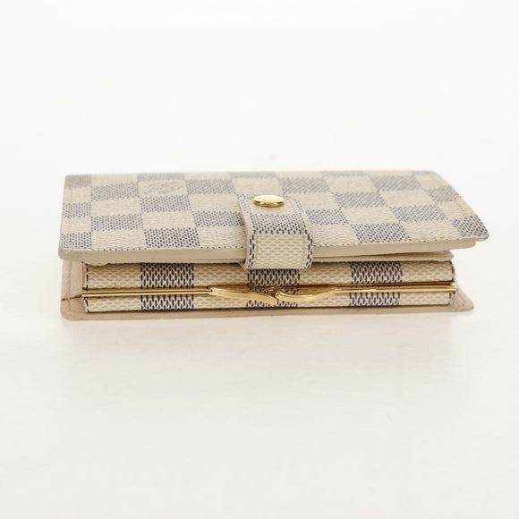 LOUIS VUITTON Damier Azur Portefeuille Viennois Wallet N61676 LV Auth BA8382V