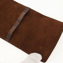 LOUIS VUITTON Damier Ebene Cuff Case Set Cuffs Silver LV Auth BA8383V-15