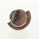 LOUIS VUITTON Damier Ebene Cuff Case Set Cuffs Silver LV Auth BA8383V-18