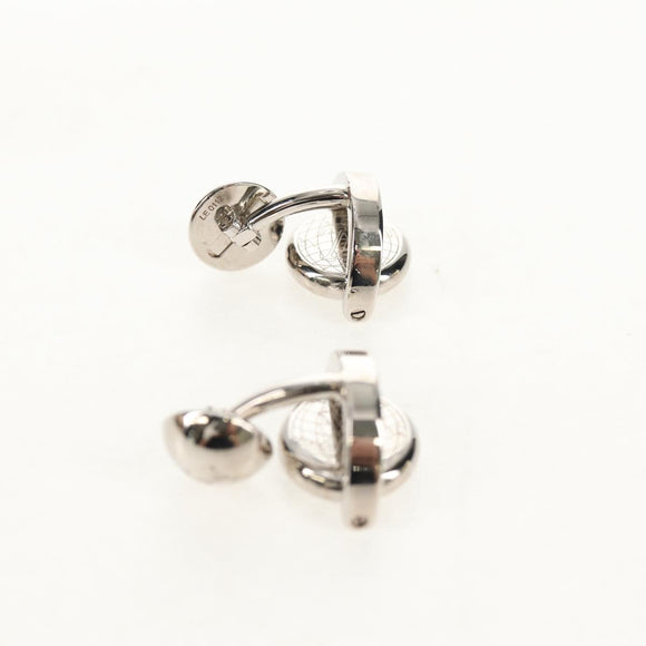 LOUIS VUITTON Damier Ebene Cuff Case Set Cuffs Silver LV Auth BA8383V