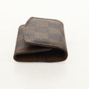 LOUIS VUITTON Damier Ebene Cuff Case Set Cuffs Silver LV Auth BA8383V-4