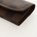 LOUIS VUITTON Damier Ebene Cuff Case Set Cuffs Silver LV Auth BA8383V-7