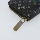 LOUIS VUITTON Monogram Multicolor Zippy Wallet Black M60243 LV Auth BA8385-8