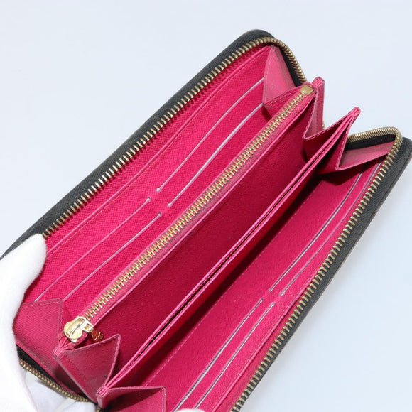 LOUIS VUITTON Monogram Multicolor Zippy Wallet Black M60243 LV Auth BA8385